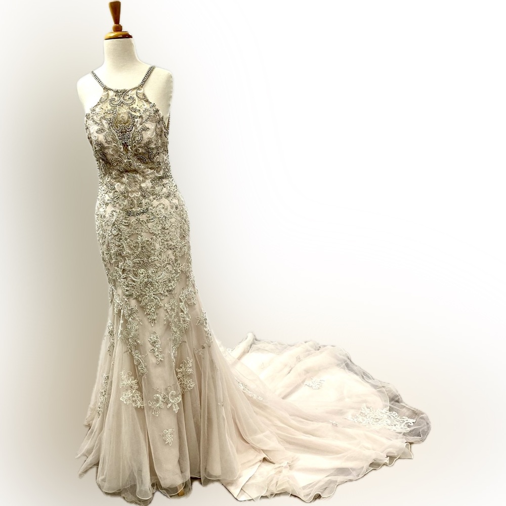 Stunning Moscato Blush wedding dress by Essence of Australia